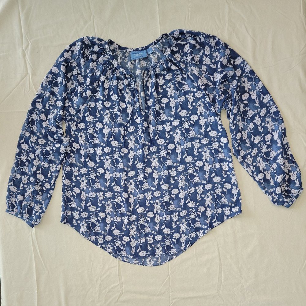 Simply Vera Vera Wang Floral Blouse- Large
